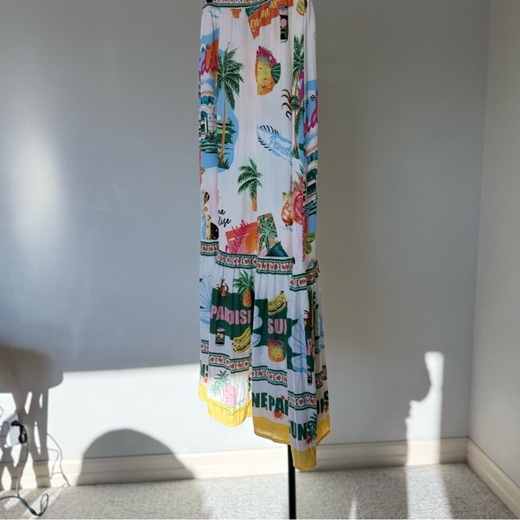 Rachel Zoe Tropical Maxi Paradise Resort Vacation Skirt Small - Picture 2 of 3